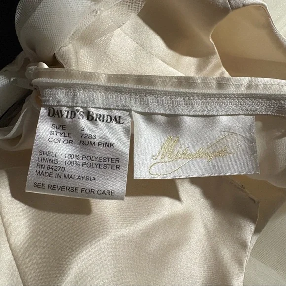 Flower girl communion rum pink Elegant Cream Kids Dress with Bow satin tulle 3 - Picture 8 of 9